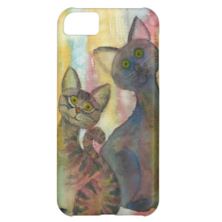 Carcasa Para iPhone 5C Acuarela de los monstruos del gatito