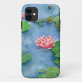 Funda Para iPhone 11 acuarela de Lotus Flower