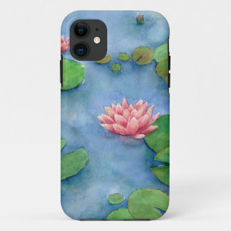 Funda Para iPhone 11 acuarela de Lotus Flower