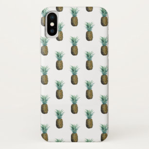 Funda Para iPhone X Acuarela de piña tropical