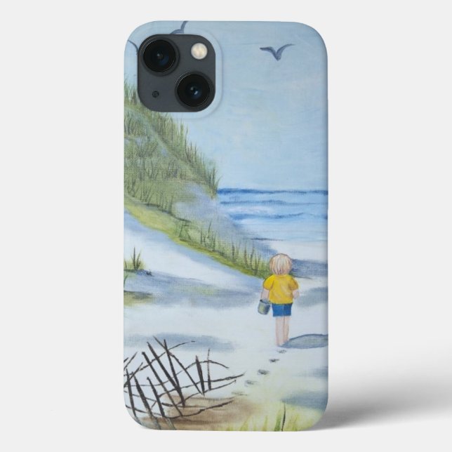 Funda De Case-Mate Para iPhone Acuarela de playa (Reverso)