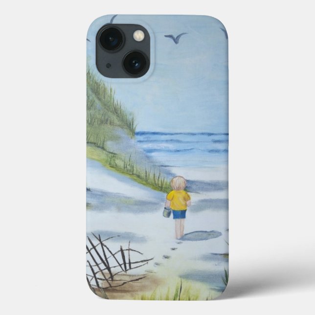 Funda De Case-Mate Para iPhone Acuarela de playa (Reverso)