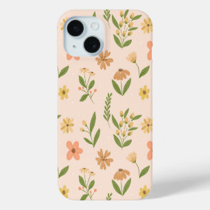 Funda Para iPhone 15 Acuarela dibujada a mano Botánica sin fisuras Colo