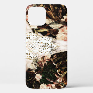 Funda Para iPhone 12 acuarela étnica: fondo floral retro.