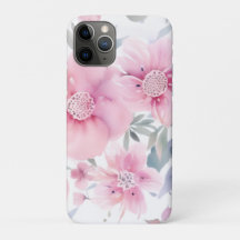 Acuarela floral rosa 