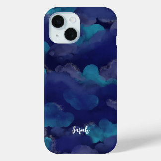 Funda Para iPhone 15 Acuarela galaxia nubes cielo iphone / estuche iPad