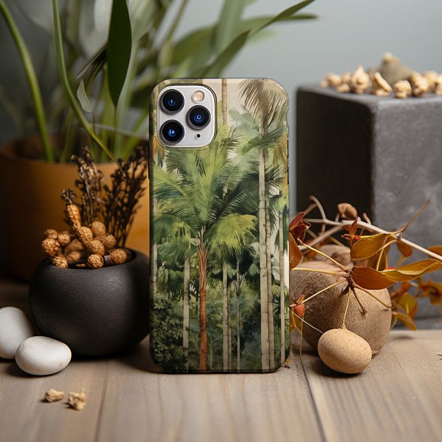Funda De Case-Mate Para iPhone Acuarela, jungla de árbol de palmas (Subido por el creador)