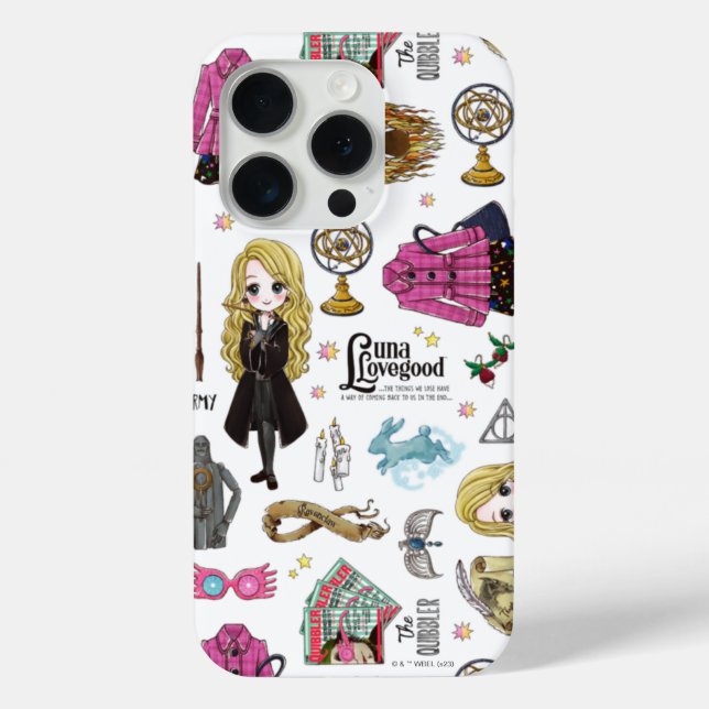 Funda De Case-Mate Para iPhone Acuarela Magica Luna Lovegood (Reverso )