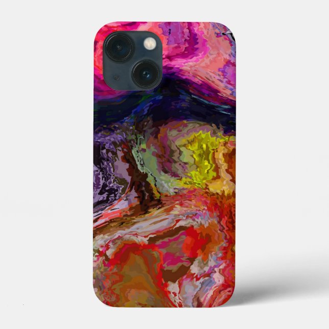 Funda De Case-Mate Para iPhone Acuarela-marmoleado-pintura-abstracta- (Reverso )