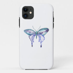 Funda Para iPhone 11 acuarela marrón azul morado