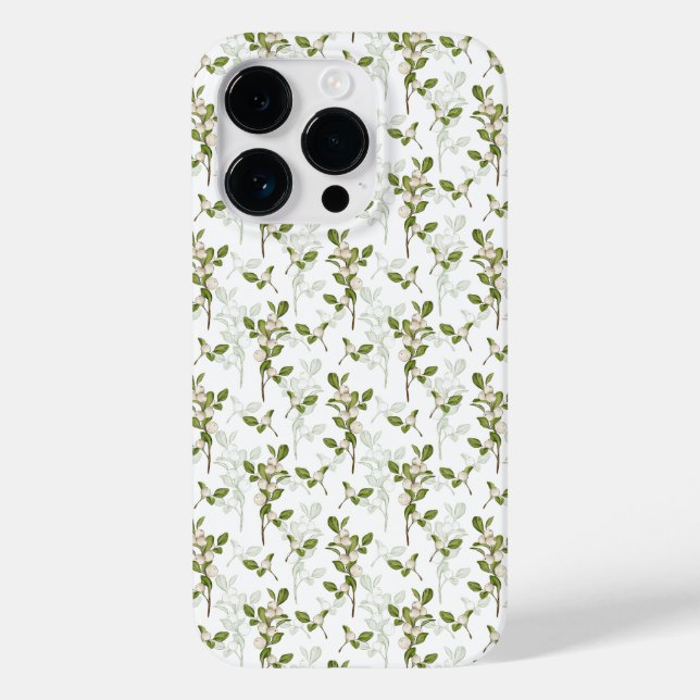 Funda De Case-Mate Para iPhone Acuarela Mistletoe Winter Flora (Reverso )