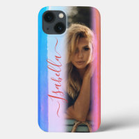Acuarela moderna con foto y nombre personalizados