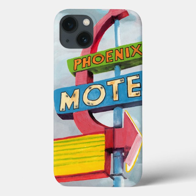 Funda De Case-Mate Para iPhone Acuarela Phoenix Motel (Reverso)