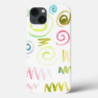 Funda Para iPhone 13 acuarela pintada a mano
