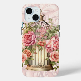Funda Para iPhone 15 Acuarela Romántica Vintage Floral