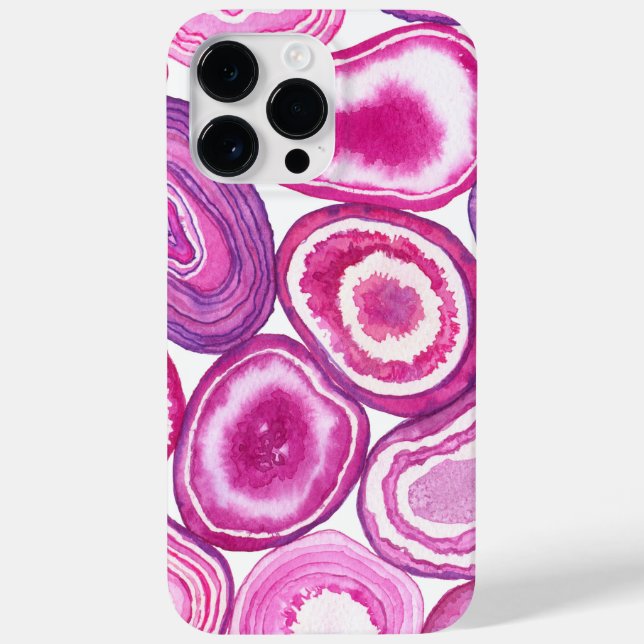 Funda De Case-Mate Para iPhone acuarela rosa agada (Reverso)