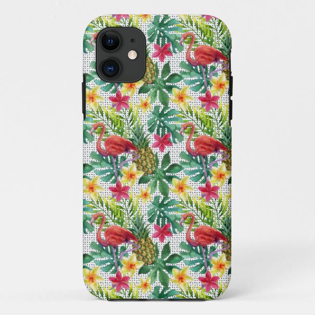 Funda De Case-Mate Para iPhone Acuarela tropical (Reverso)