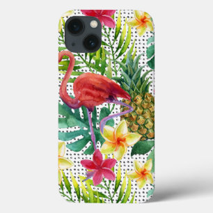Funda Para iPhone 13 Acuarela tropical