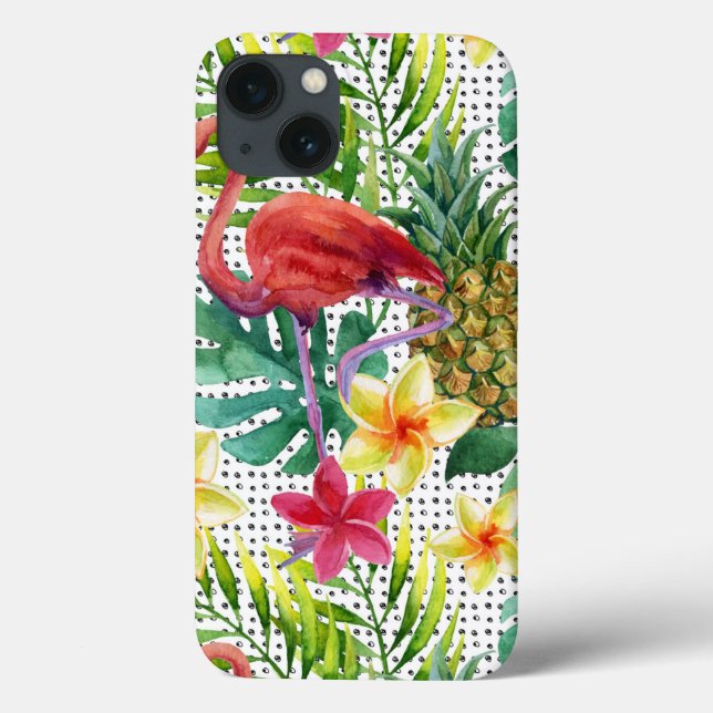 Funda De Case-Mate Para iPhone Acuarela tropical (Reverso)