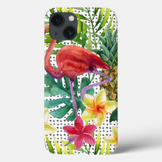 Funda De Case-Mate Para iPhone Acuarela tropical (Reverso)