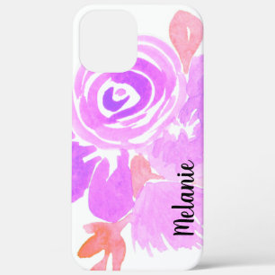 title_seo2 Acuarela Verde de Rosa Monogramada Rosa Púrpura