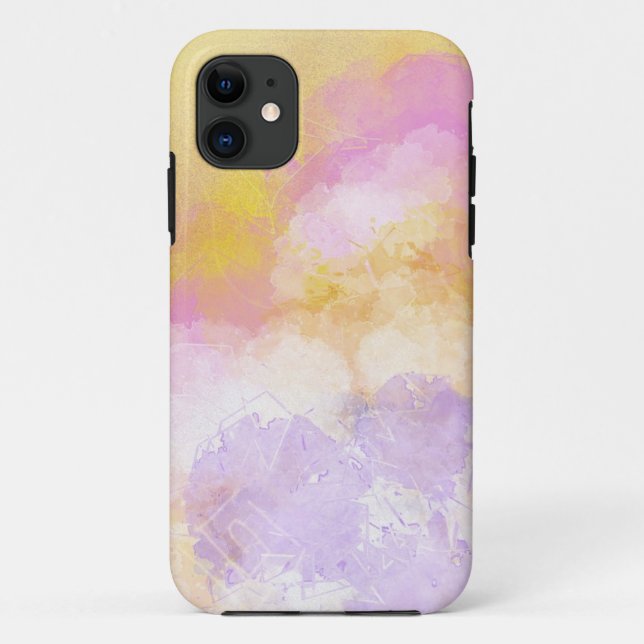 Funda De Case-Mate Para iPhone Acuarelas abstractas - fondo anaranjado (Reverso)