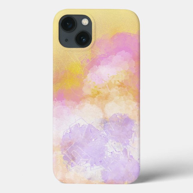 Funda De Case-Mate Para iPhone Acuarelas abstractas - fondo anaranjado (Reverso)