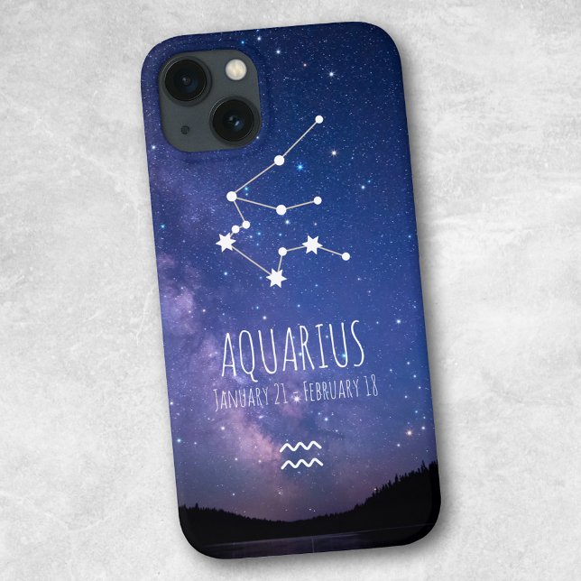 Funda De Case-Mate Para iPhone Acuario | Constelación zodiaca personalizada (Subido por el creador)