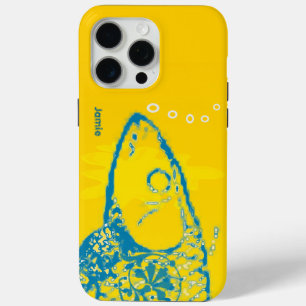 Funda Para iPhone 15 Pro Max Acuario de colores y peces amarillos