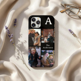 Funda Para iPhone 15 Pro Max Add Your Custom 4 Photo, Monogrammed & Family Name