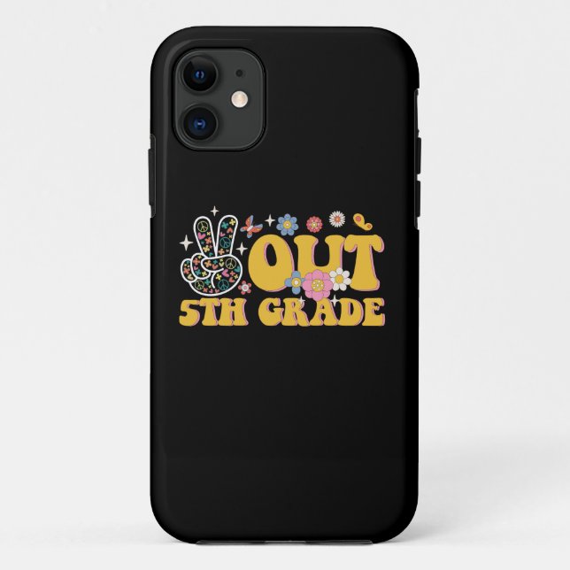Funda De Case-Mate Para iPhone Adiós 5to Grado Genial Último Día de Escuela (Reverso)