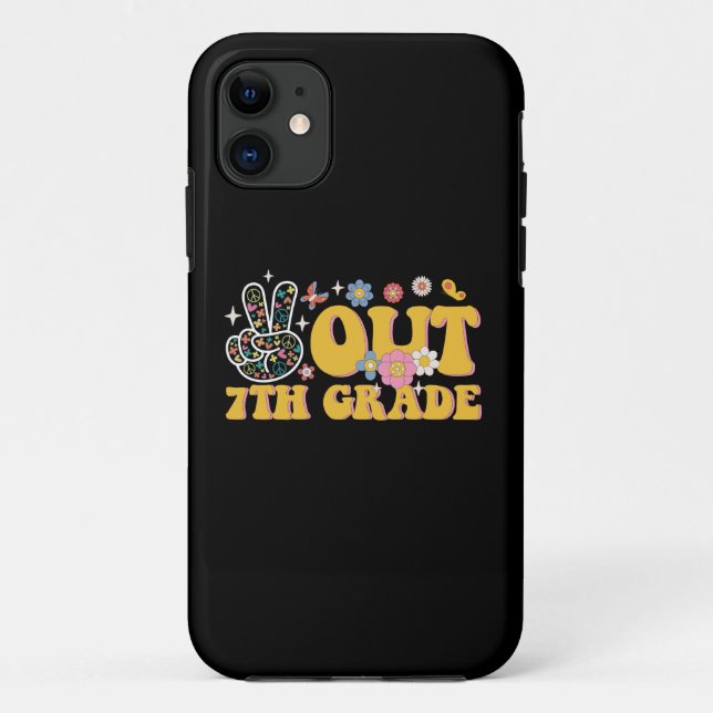 Funda De Case-Mate Para iPhone Adiós 7º Grado Genial Último Día de Escuela (Reverso)