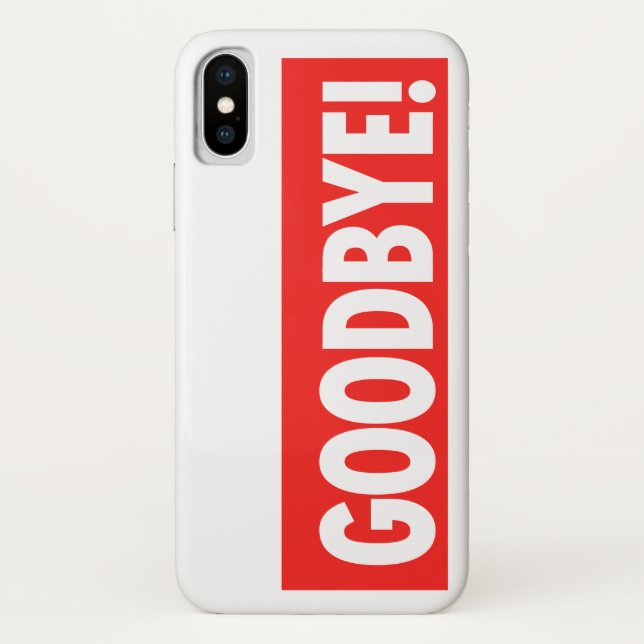 Funda De Case-Mate Para iPhone ¡ADIÓS! Rojo y blanco (Reverso)