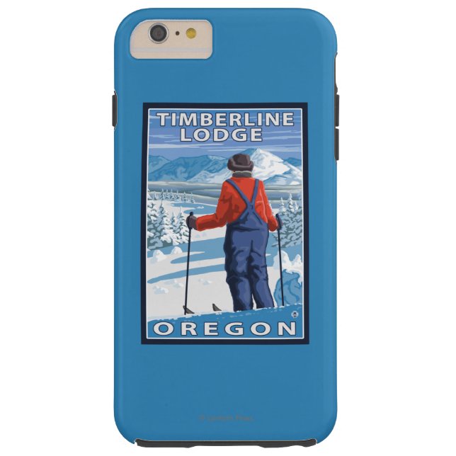 Funda De Case-Mate Para iPhone Admiración del esquiador - casa de campo del (Reverso)