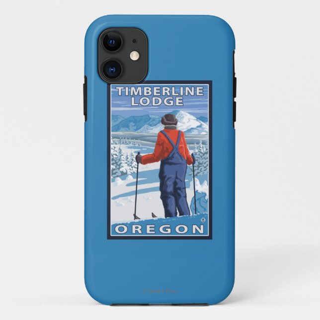Funda De Case-Mate Para iPhone Admiración del esquiador - casa de campo del (Reverso)