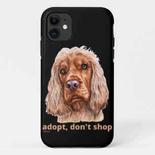 Funda Para iPhone 11 ADOPTAR, NO COMPRAR (Cocker Español inglés)