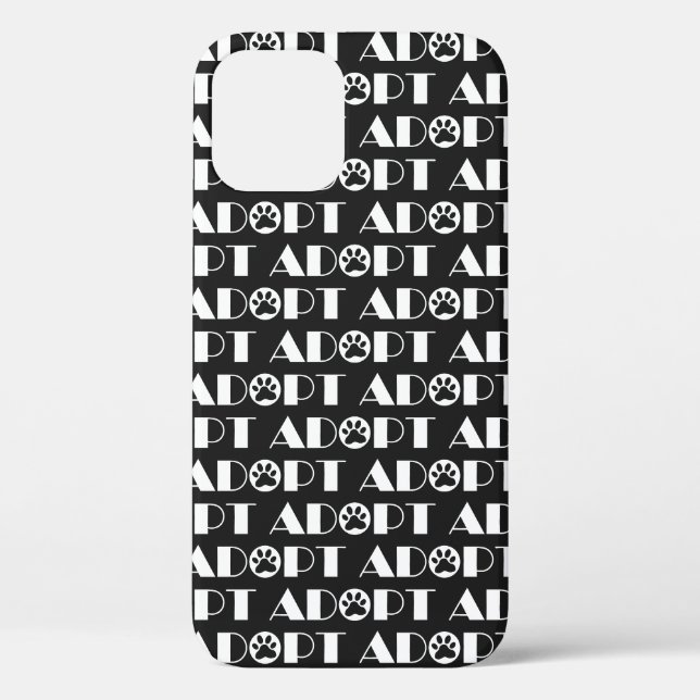 Funda De Case-Mate Para iPhone Adoptar perro de pata (Reverso )