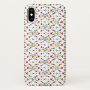 Funda Para iPhone X adorable arte folclórico escandinavo floral