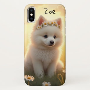 Funda Para iPhone X Adorable cachorro Spitz blanco