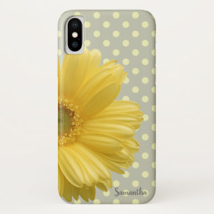 Funda Para iPhone X Adorable Daisy,Flor,Puntos -Personalizado