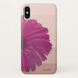 Funda Para iPhone X Adorable Daisy, Flor, Rayas - Personalizado