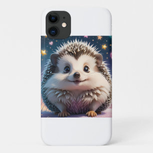 Funda Para iPhone 11 Adorable Erizo con estrellas y corazones