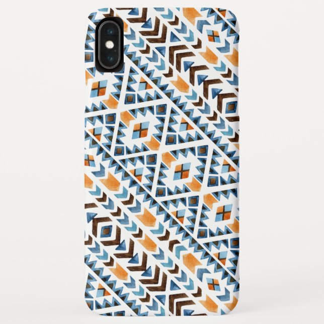 Funda De Case-Mate Para iPhone Adorable patrón azteca en acuarela (Reverso)