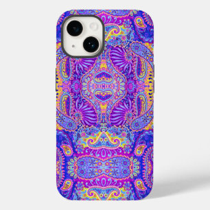 Funda Para iPhone 14 De Case-Mate Adorable patrón de cachemira violeta