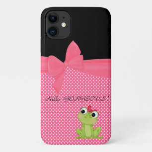 Funda Para iPhone 11 Adorable rana linda en lunares-Hola Hermosa
