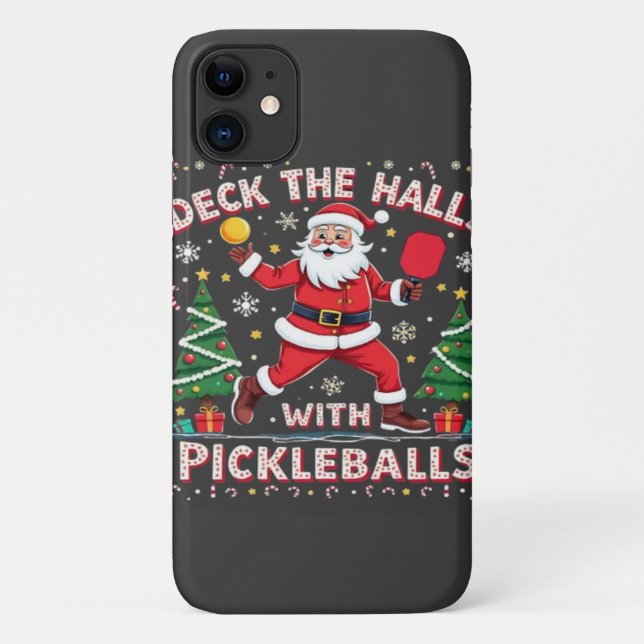 Funda De Case-Mate Para iPhone Adornar Los Pasillos Con Pickleballs  (Reverso)