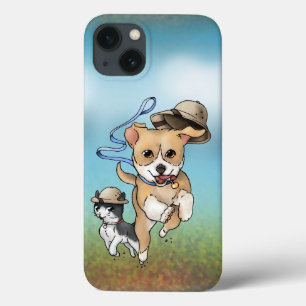 Funda Para iPhone 13 Adventure Pup y Kitty