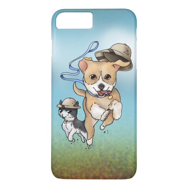 Funda De Case-Mate Para iPhone Adventure Pup y Kitty (Reverso)