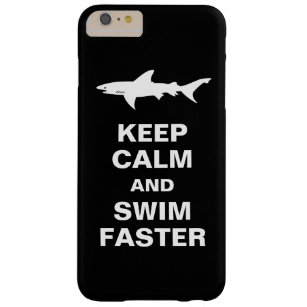 Funda Barely There Para Phone 6 Plus Advertencia del tiburón - guarde la calma y nade