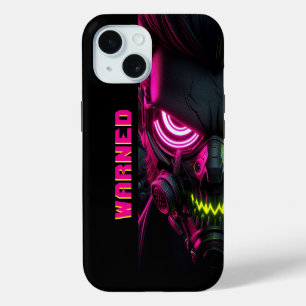 Funda Para iPhone 15 Advertido en neón: estuche para teléfono de moda n